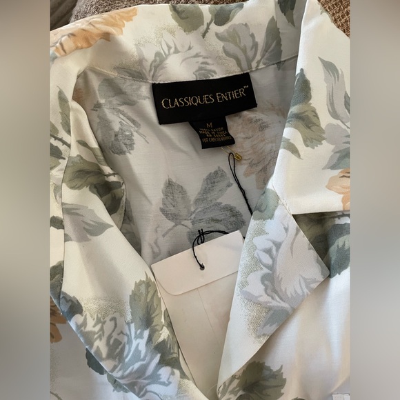 NWOT | Classiques Entier | Short Sleeve Floral Button Down Shirt | Sz M - Picture 3 of 4